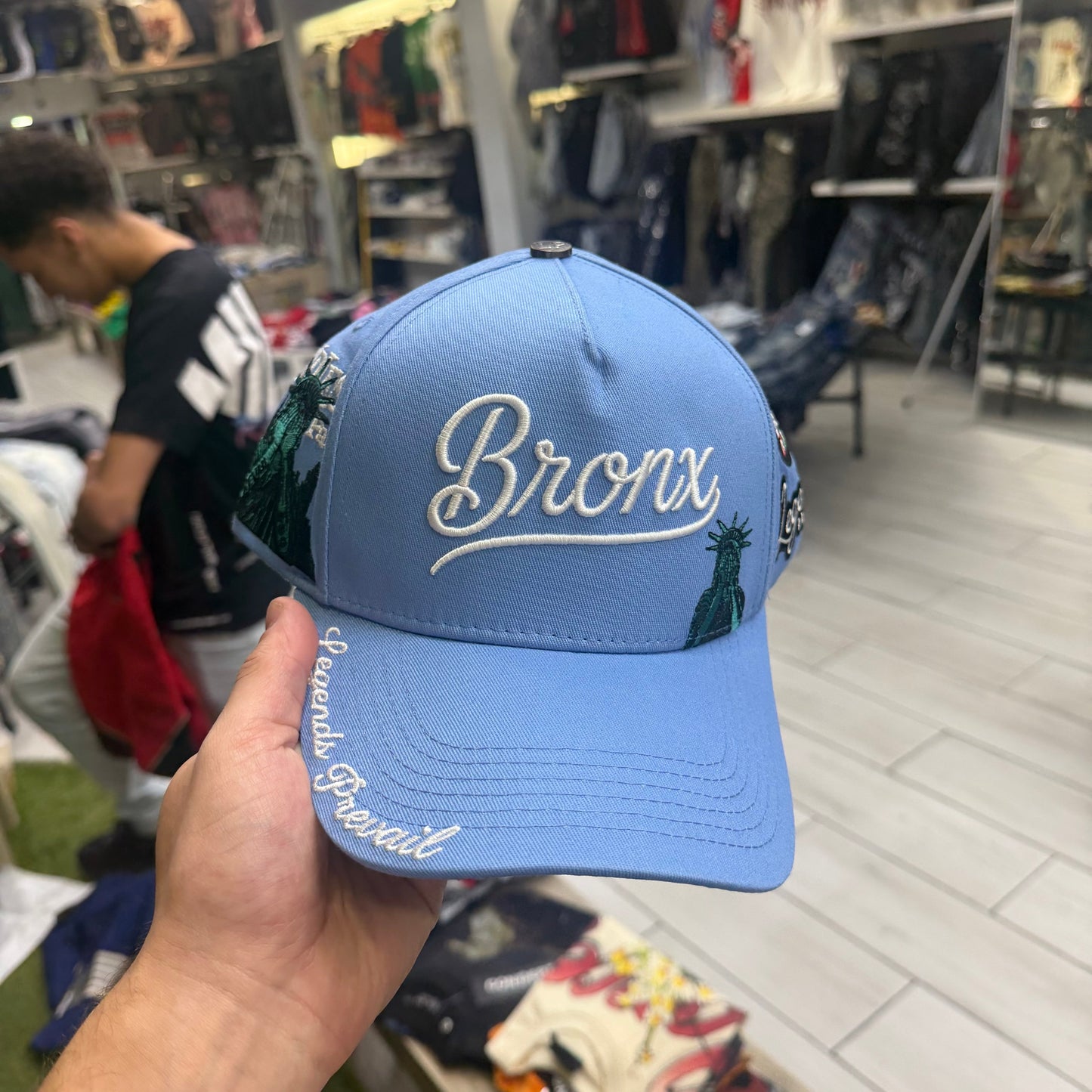 Prevail - LP Bronx Liberty Trucker Hat - UNC Blue