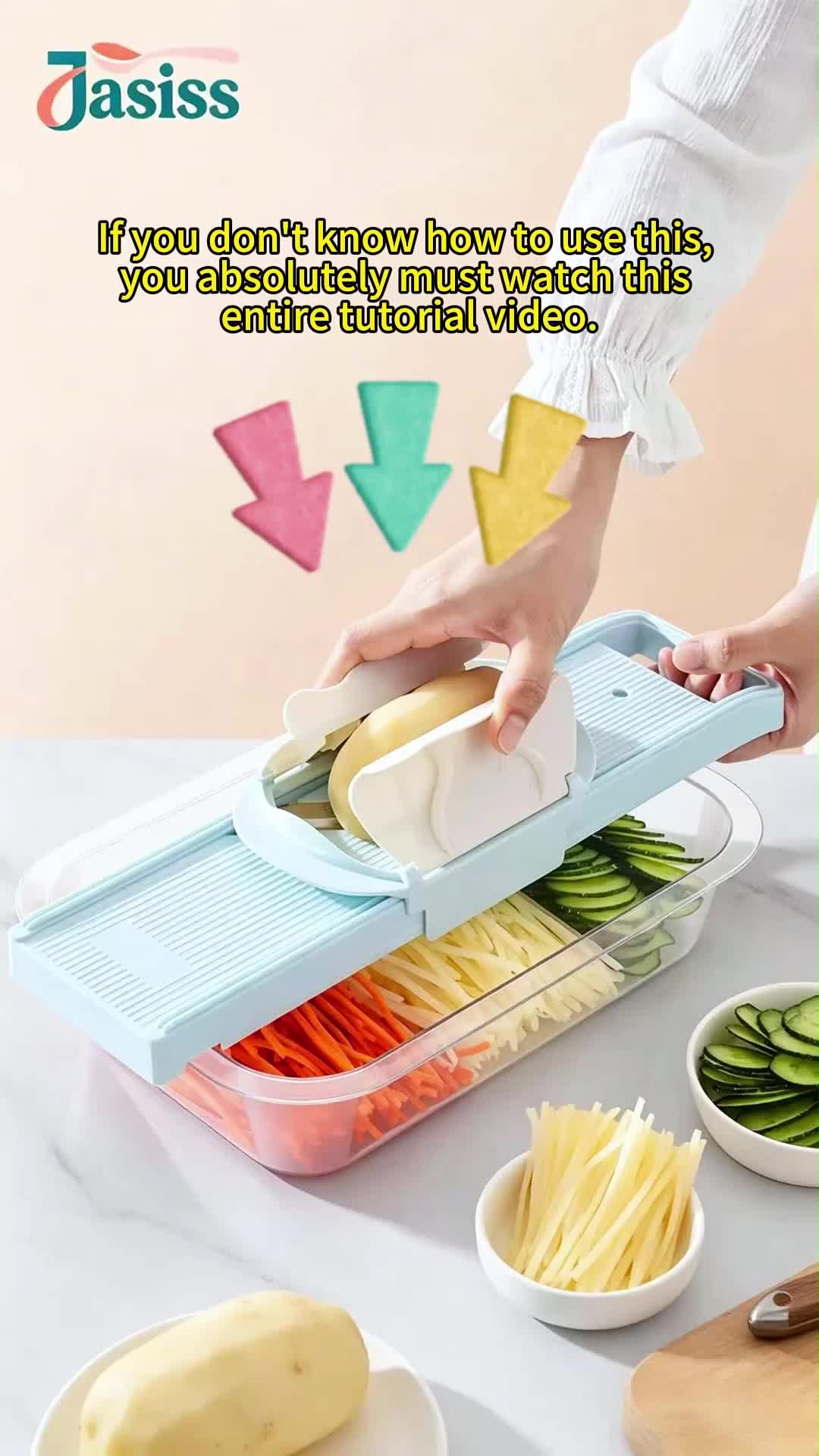 2 in 1 Handheld Vegetable & Meat Slicer | Adjustable Blade Shredder