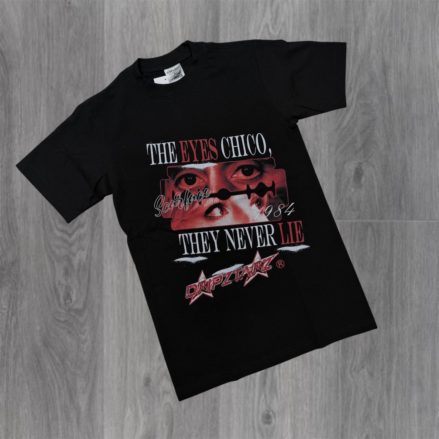 DRIPSTAR - The Eyes Chico Tee - Black F159