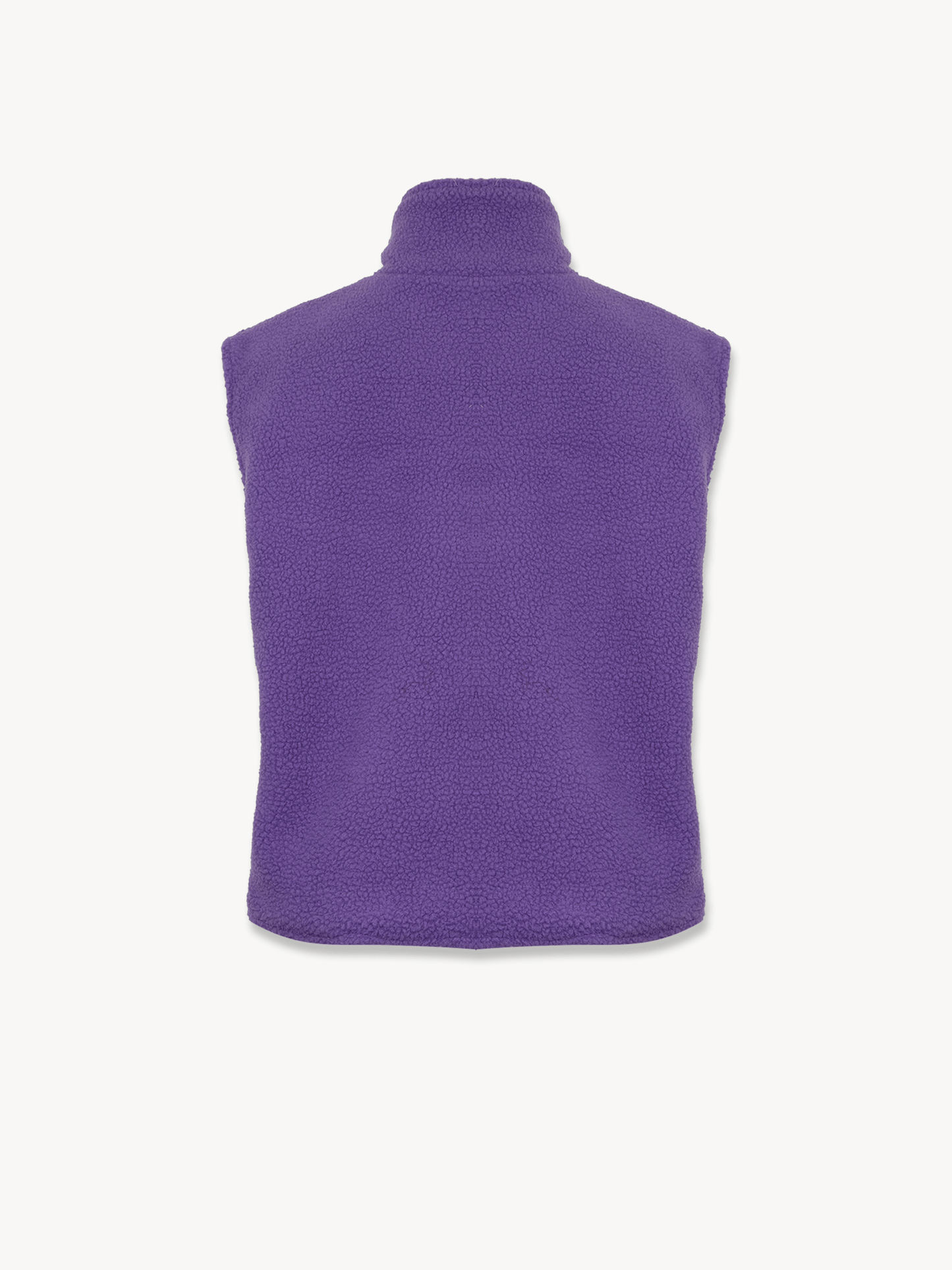 Ecru and Purple Dorian Polar Fleece Cardigan