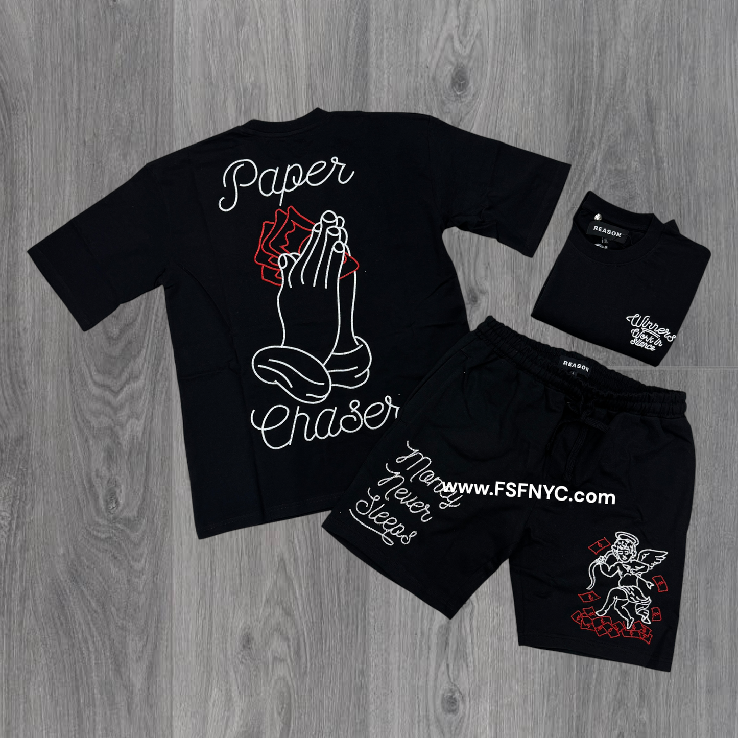 Reason - Money Don’t Sleep Short Set - Black 712