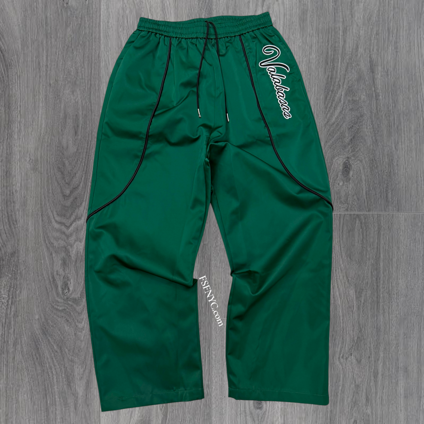 Valabasas - Flare Satin Track pants - Green -