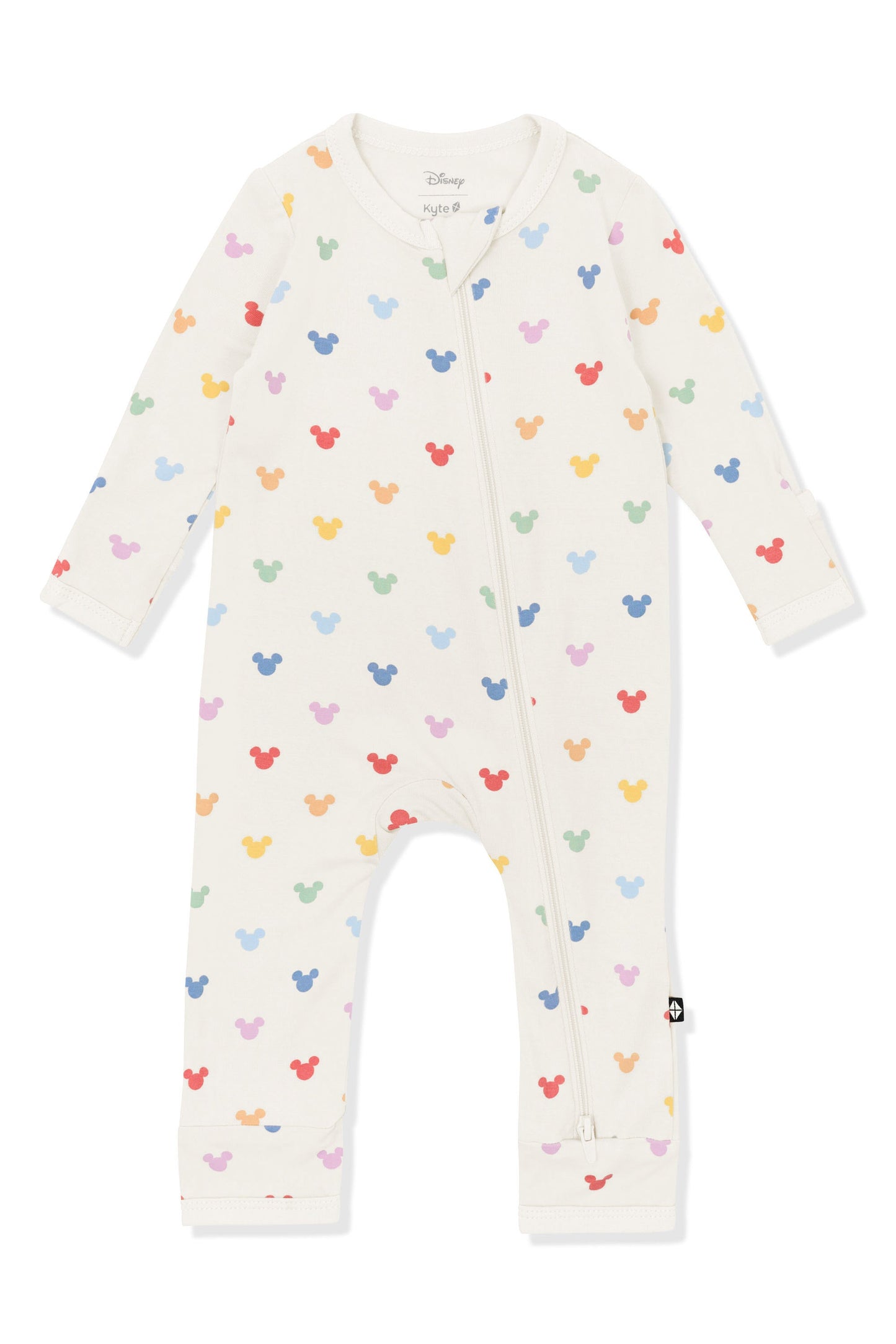 Zippered Romper in Pastel Mickey Mouse