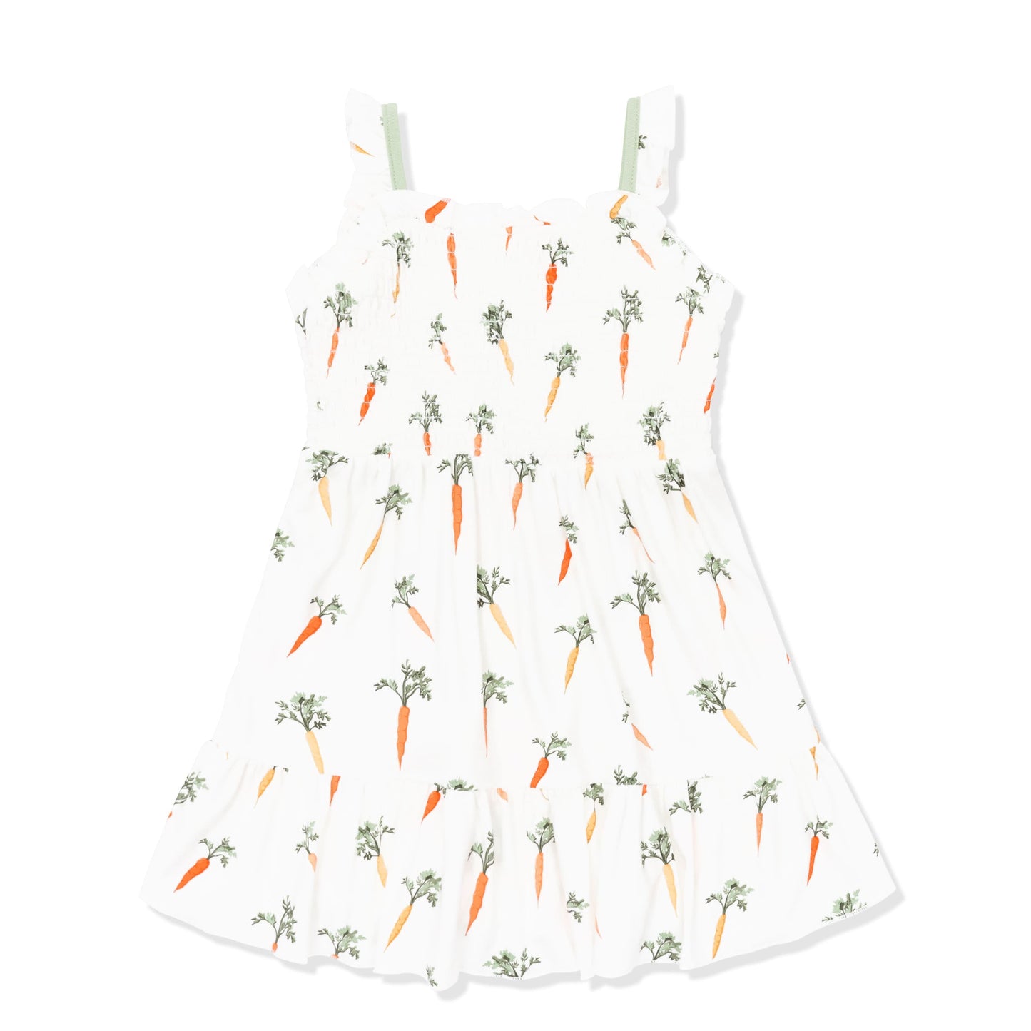 Smocked Dress in Carrot