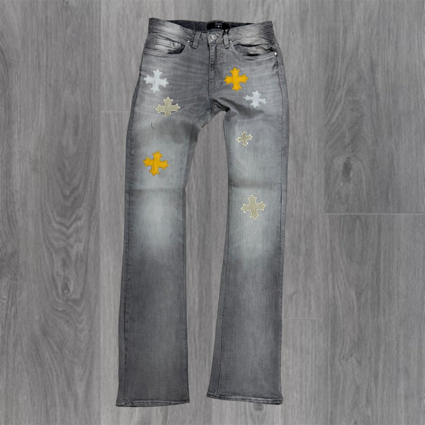 SYP - Stacked Patch Denim - Cement 2344
