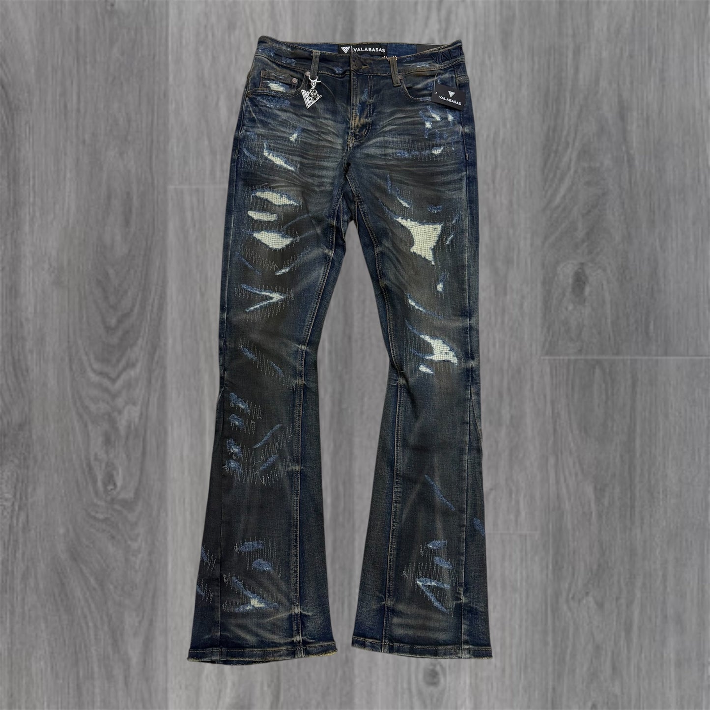 Valabasas - Fugitive Stacked Denim - Dirty Dark Blue - 1107