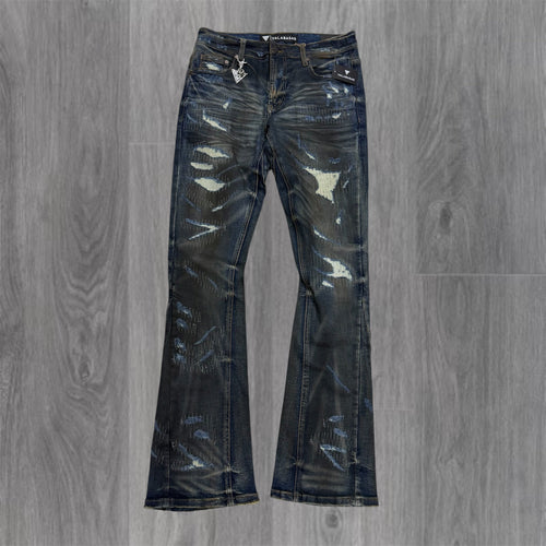 Valabasas - Fugitive Stacked Denim - Dirty Dark Blue - 1107