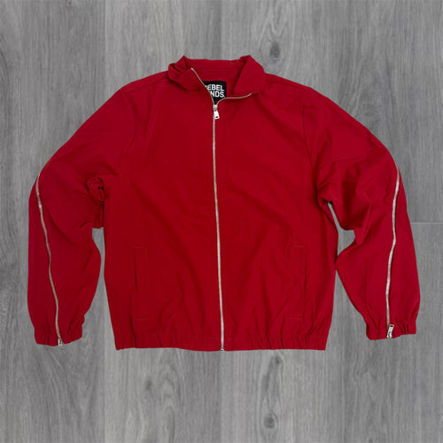 Rebel - Windbreaker Zipper Jacket - Red - 501