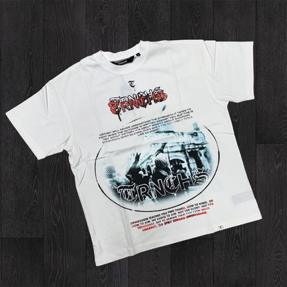 TRNCHS - Oppression Tee - White 2530