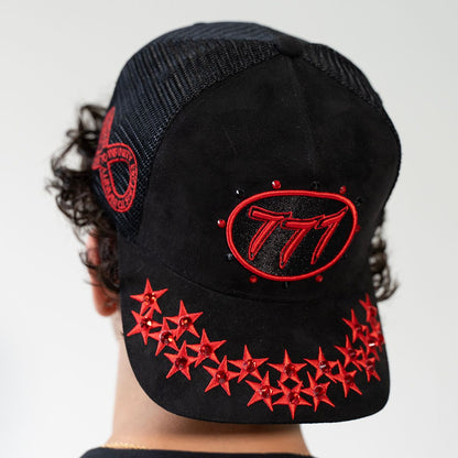Hudson - “Stars” 777Trucker hat - Black/Red V1