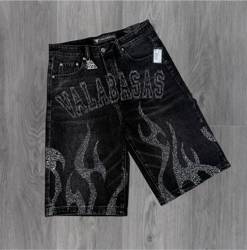 Valabasas - Haste Denim Shorts - Black - 1027