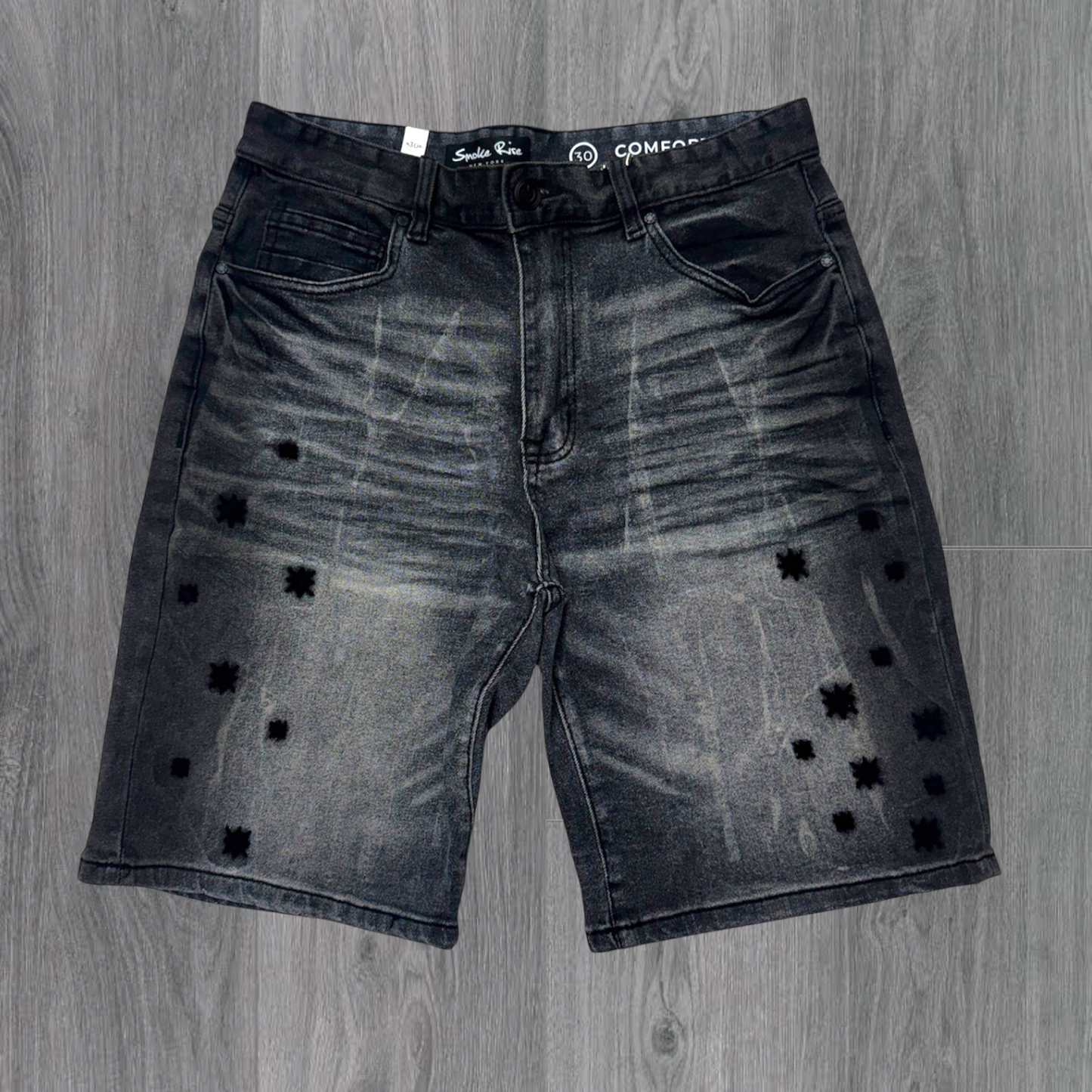 Rise - Denim Shorts - smoky black - 590z