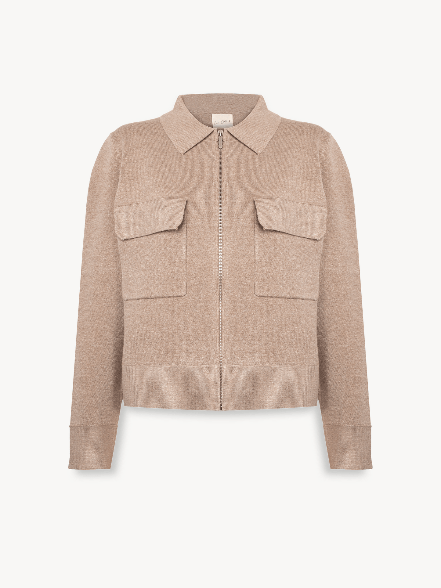 Beige Eather Cardigan