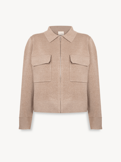 Beige Eather Cardigan