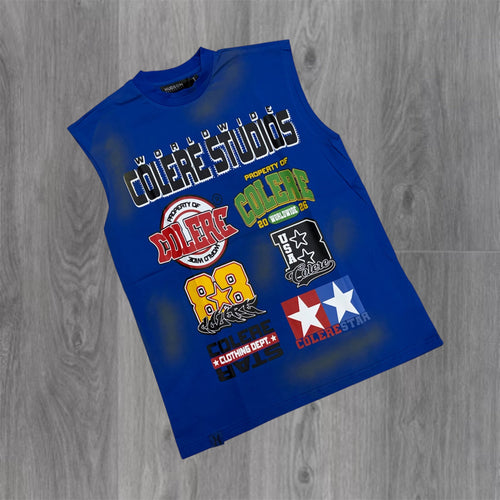 HDSN - Colere Sleeveless Tee - Blue 707