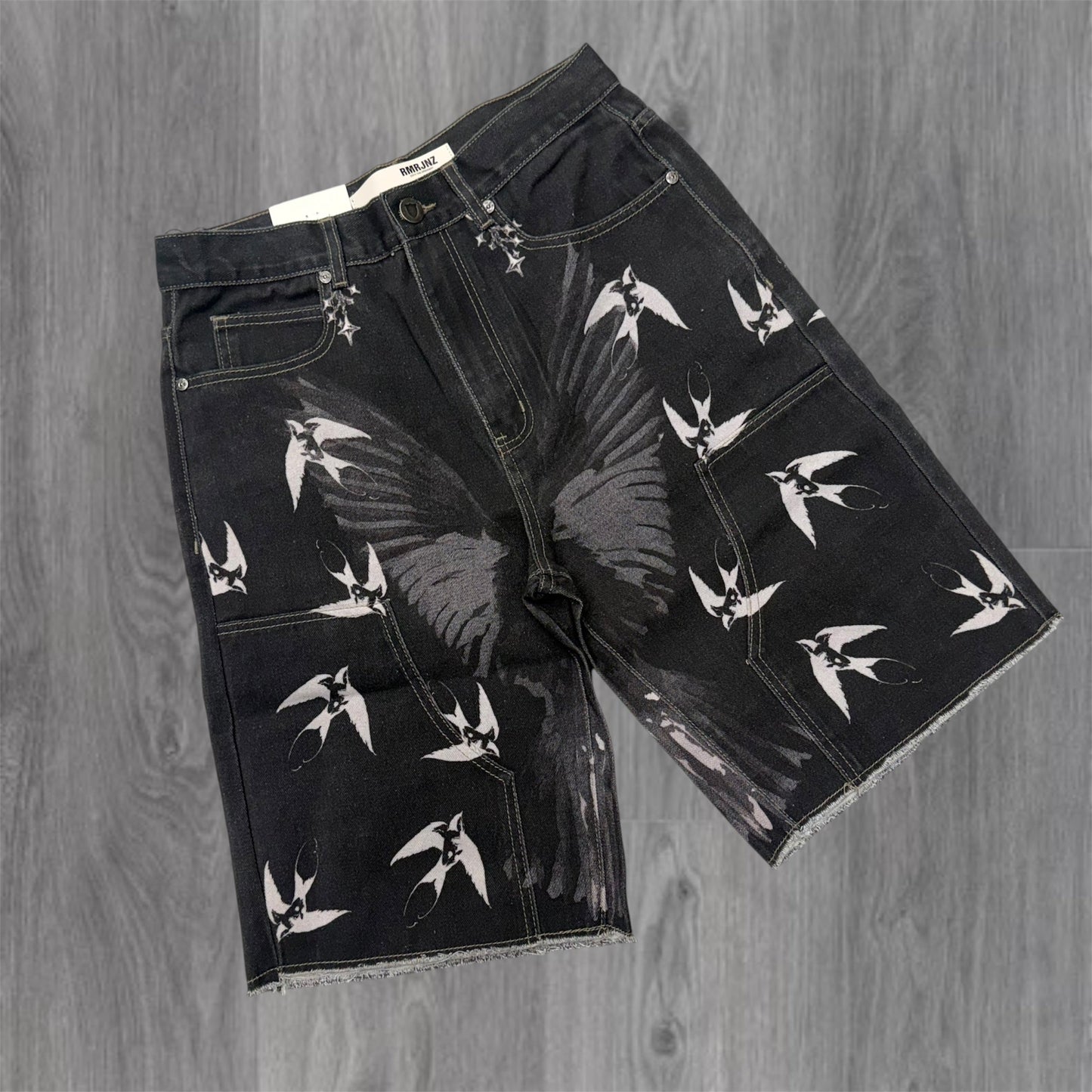 Armor - Fly Wings Denim Shorts - Black 225