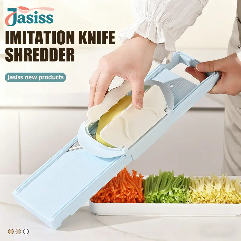 2 in 1 Handheld Vegetable & Meat Slicer | Adjustable Blade Shredder