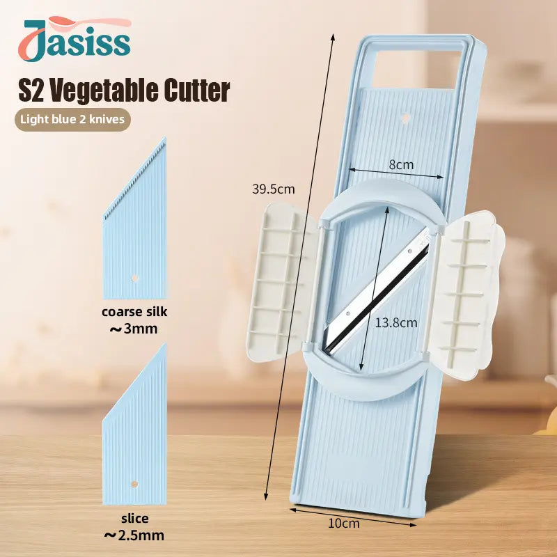2 in 1 Handheld Vegetable & Meat Slicer | Adjustable Blade Shredder