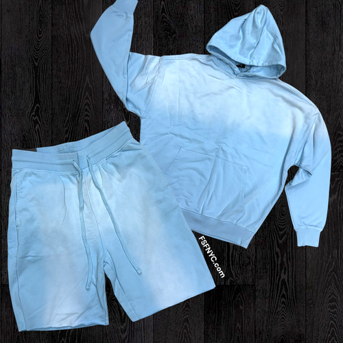 Rebel - Hoodie Short Set - Sky Blue