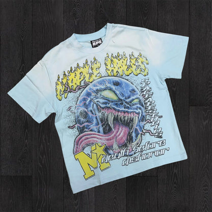 Space - Death Before Dishonor T-shirt —L Blue- TS09