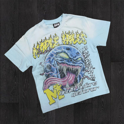 Space - Death Before Dishonor T-shirt —L Blue- TS09