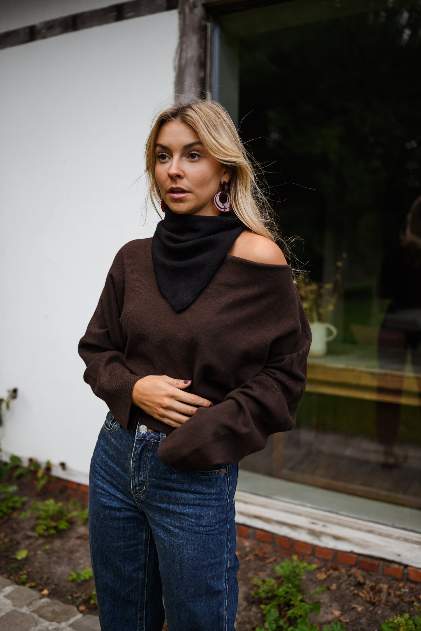 Black Demi Scarf