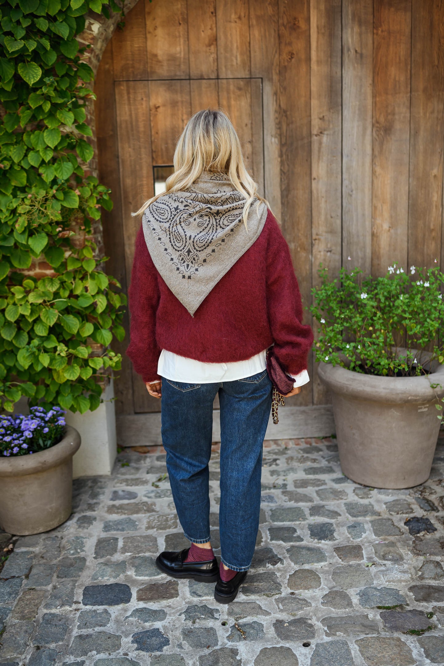 Taupe Silane Scarf