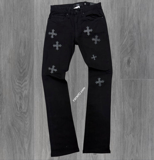 SYP - Stacked Patch Denim - Jet Black 2344