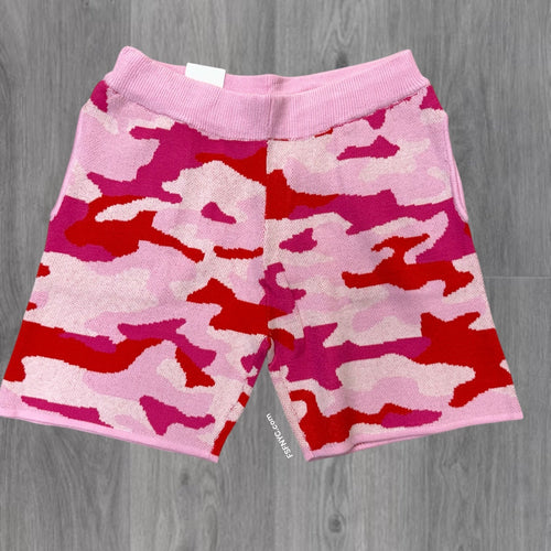 Rebel - Sweater Shorts - Camo Pink - 924