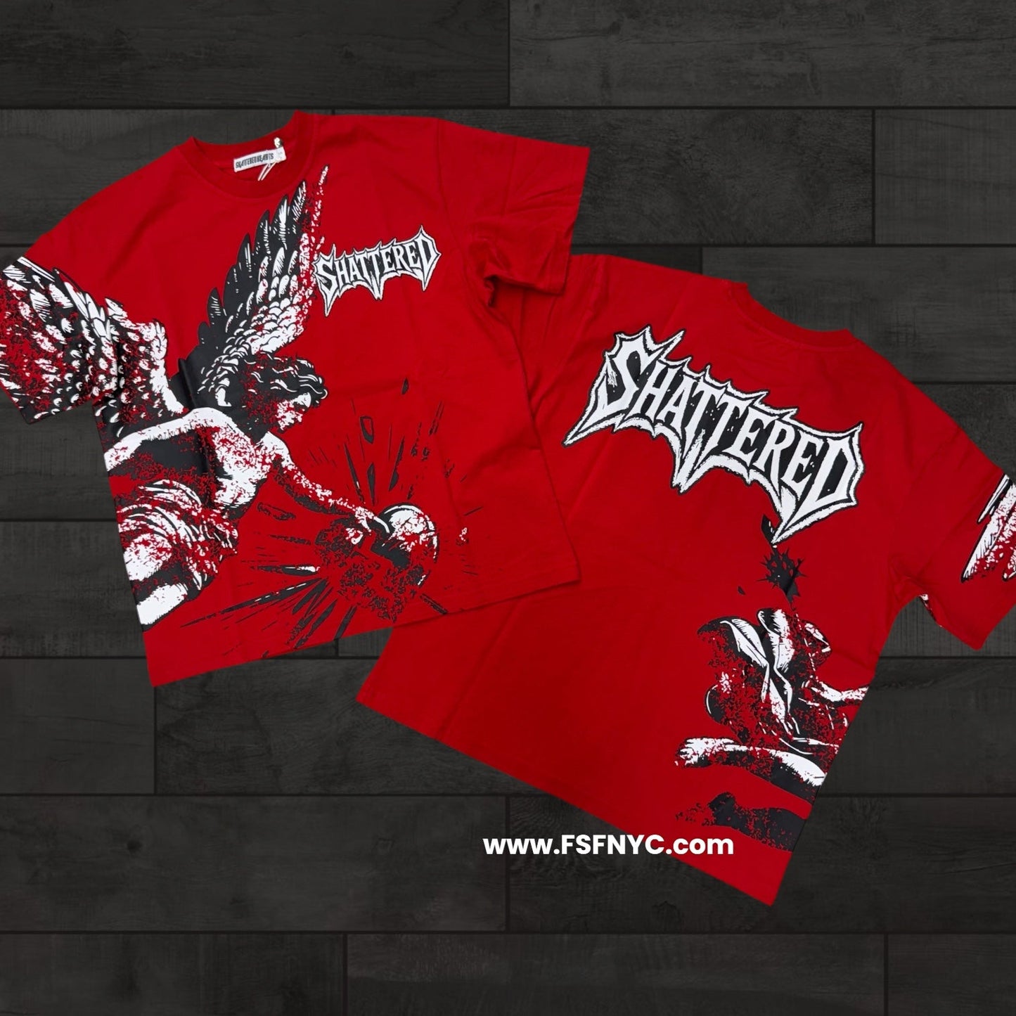Shattered- Catchin T-shirt - Red
