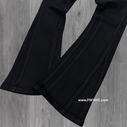 Valabasas - Mr Stacked Black Waxed Denim - 1005