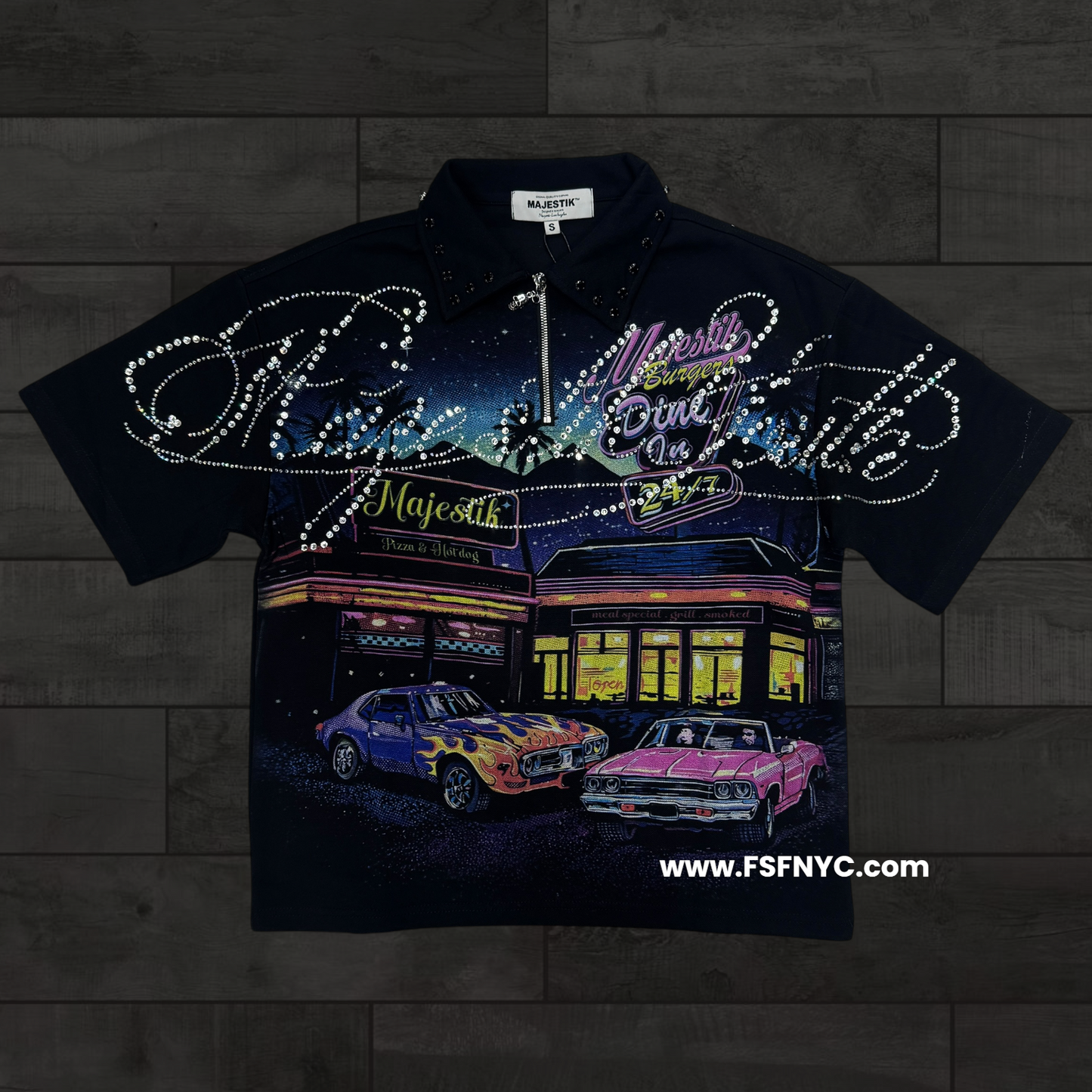 MJSTK - Printed w/patches Polo - Black - 26842