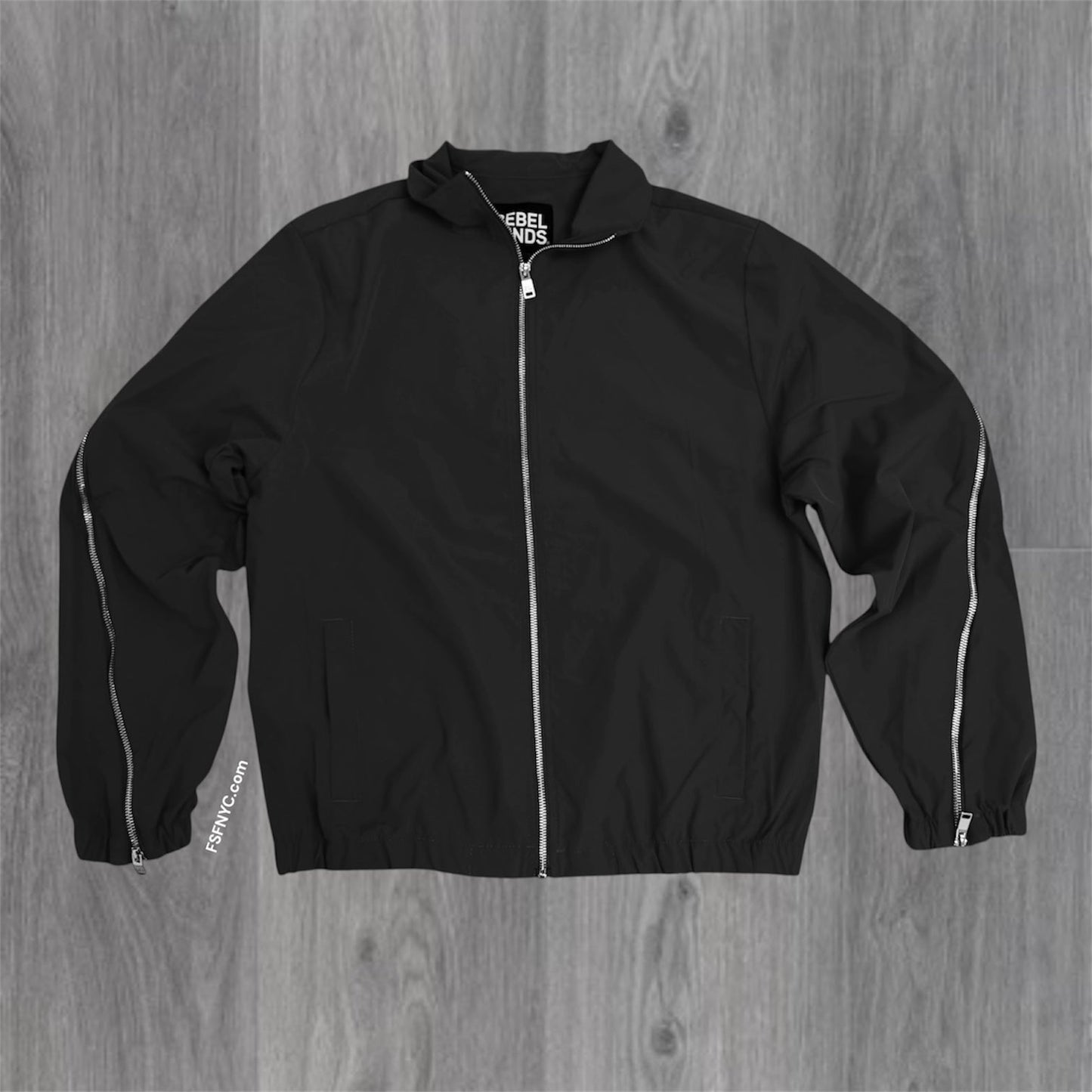 Rebel - Windbreaker Zipper Jacket - Black - 501