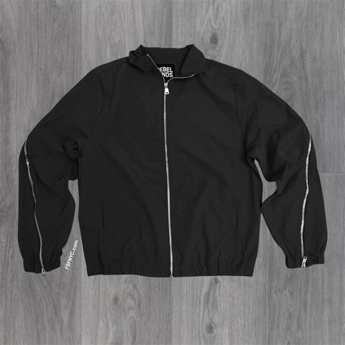 Rebel - Windbreaker Zipper Jacket - Black - 501