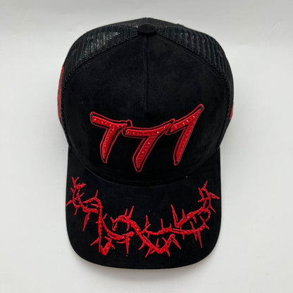 Hudson - “Chains” 777 Trucker hat - Black/Red V2