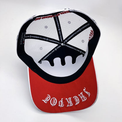Hudson - “Chains” 777 Trucker hat - White Red V2