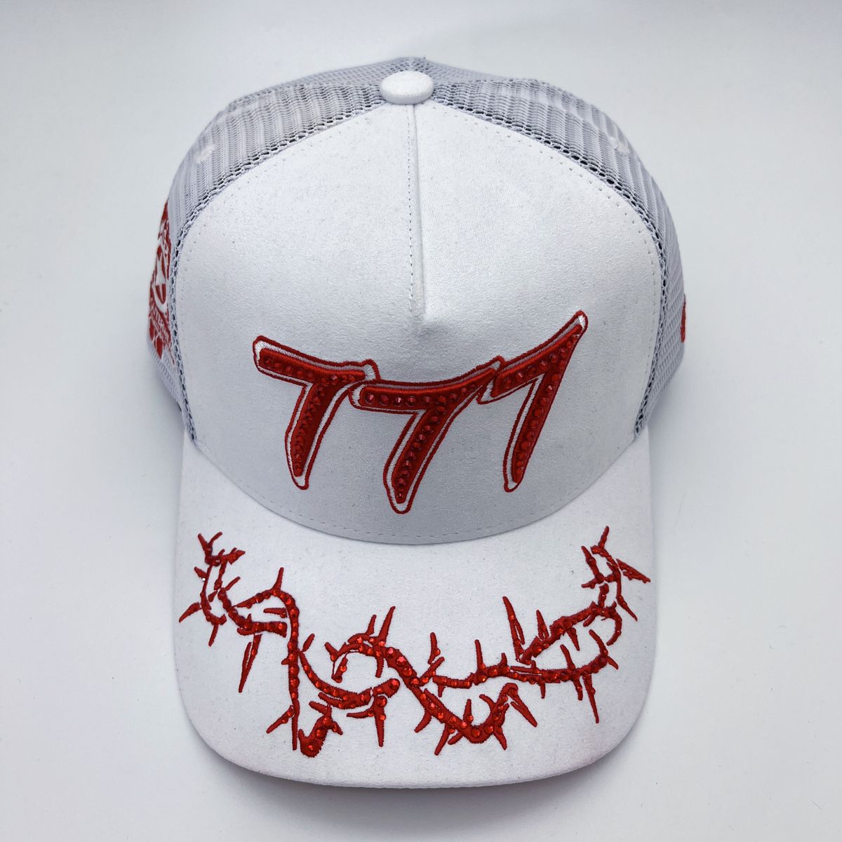 Hudson - “Chains” 777 Trucker hat - White Red V2
