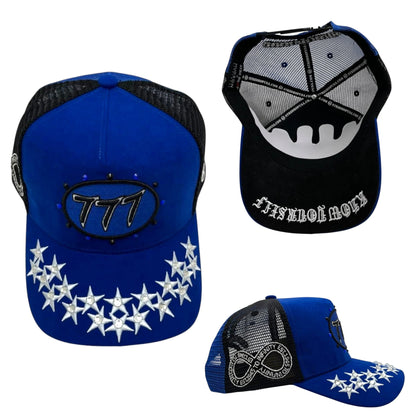 HDSN - Star 777 Trucker hat - Royal Blue V1