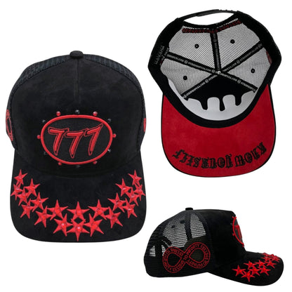 Hudson - “Stars” 777Trucker hat - Black/Red V1
