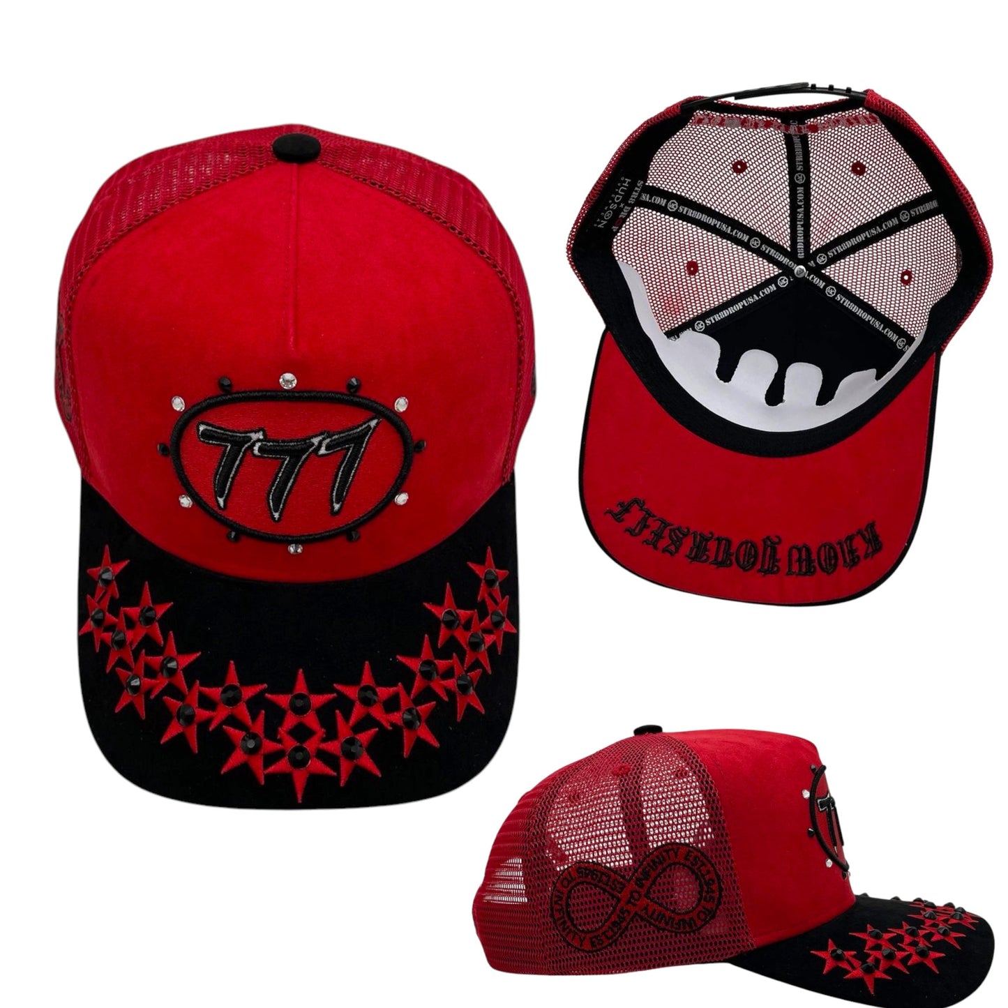 Hudson - “Stars” 777Trucker hat - RED V1