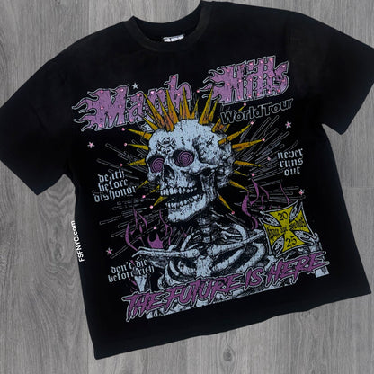 Space - Skull Spike T-shirt - Black - TS01
