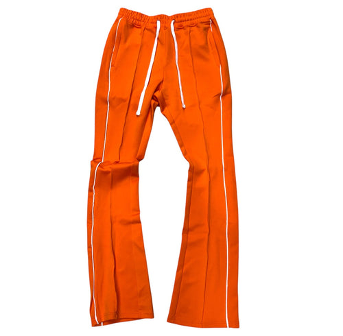 Rebel - Track Stacked Flare Pants - Orange - 470