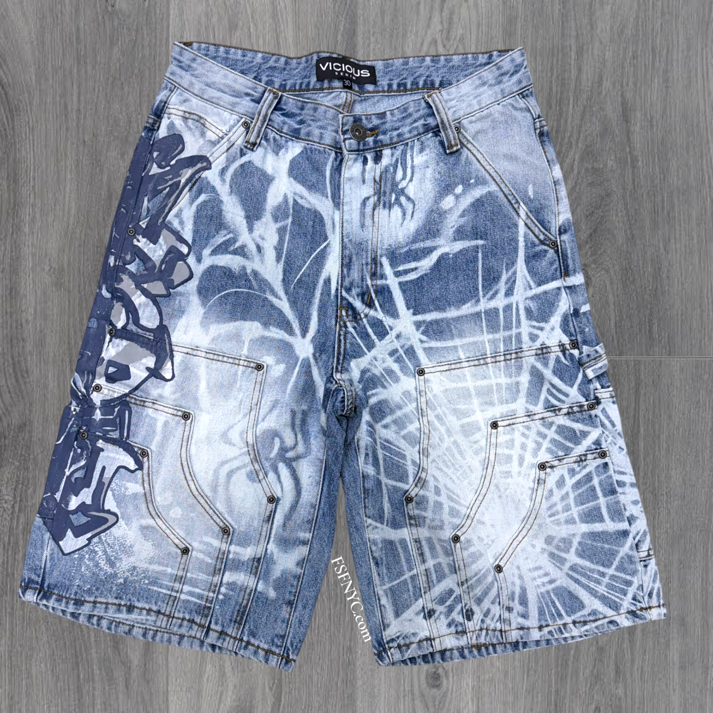 Vicious - Denim Shorts - MD Blue - VC1125