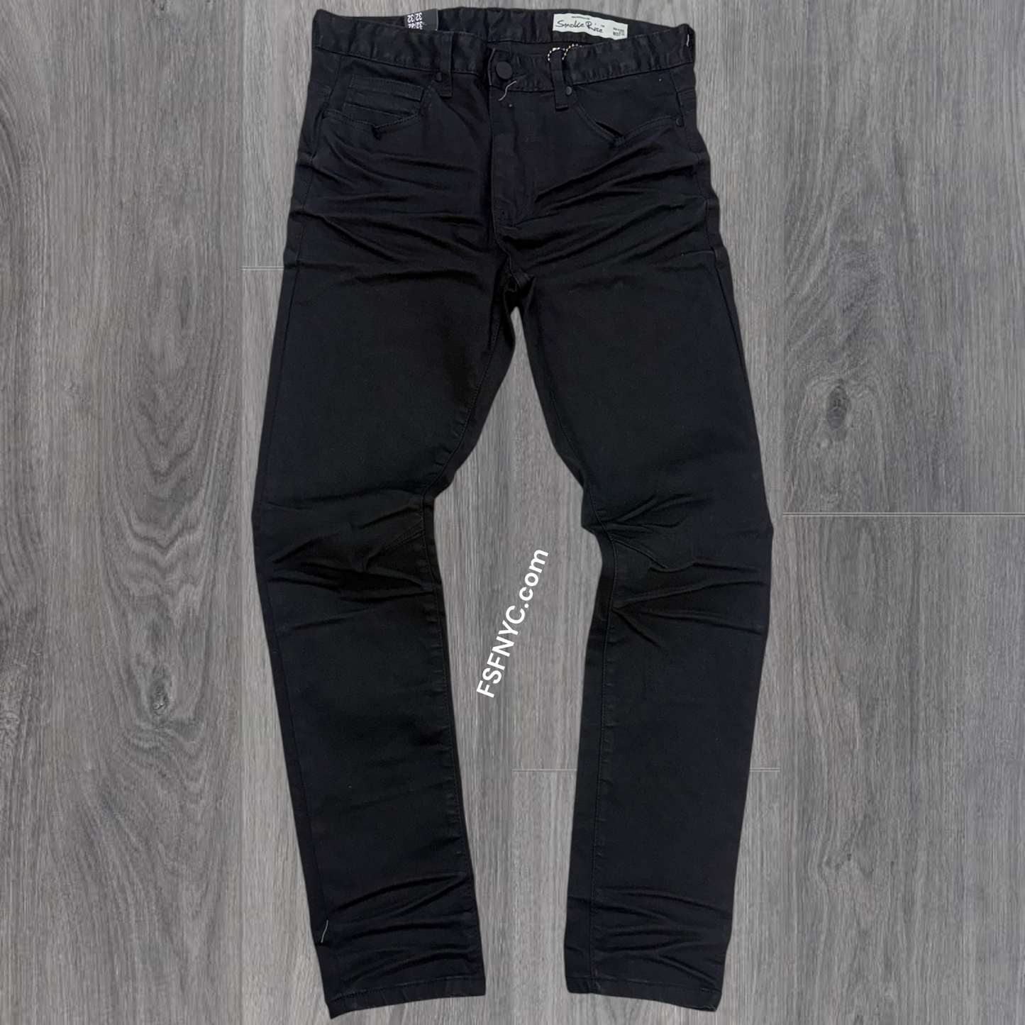 Rise - Plain Effect Denim - Jet.BK - S102