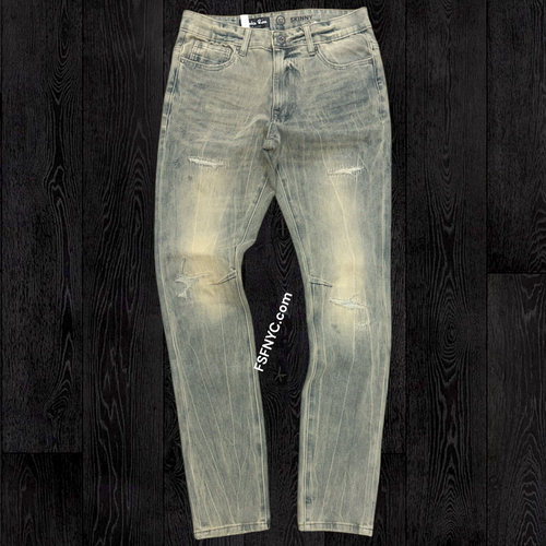 Rise - vintage Wash Denim - Eden Blue - F201
