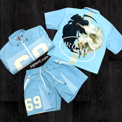 VR - Goated Windbreaker Short Set - Blue 2054 2055