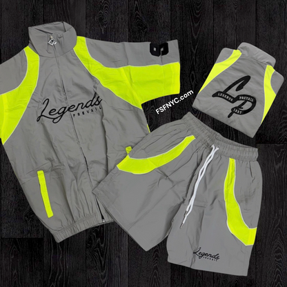 Prevail - LP Windbreaker Set - Grey/Neon