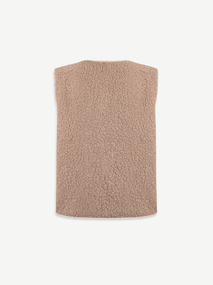Taupe Ghislain Sleeveless Cardigan