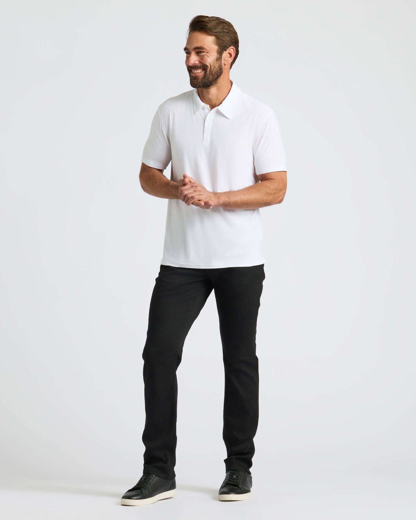 White Active Polo