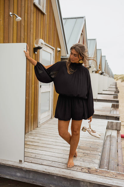Black Lexy Romper